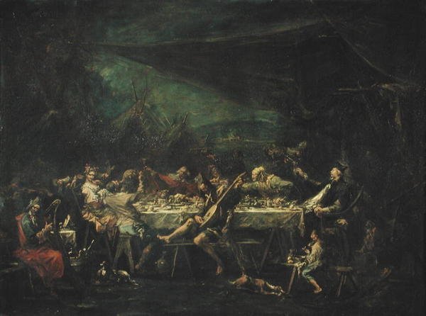 बोहेमियन वेडिंग बैंक्वेट, c.1730-35 द्वारा एलेसेंड्रो मैग्नासको