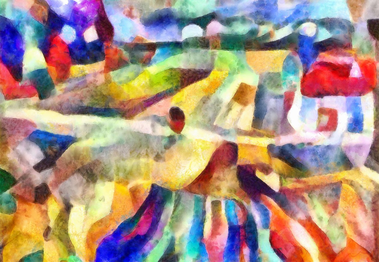 लाल छत वाला घर, 2017, (मिश्रित मीडिया) द्वारा एलेक्स कैमिंकर