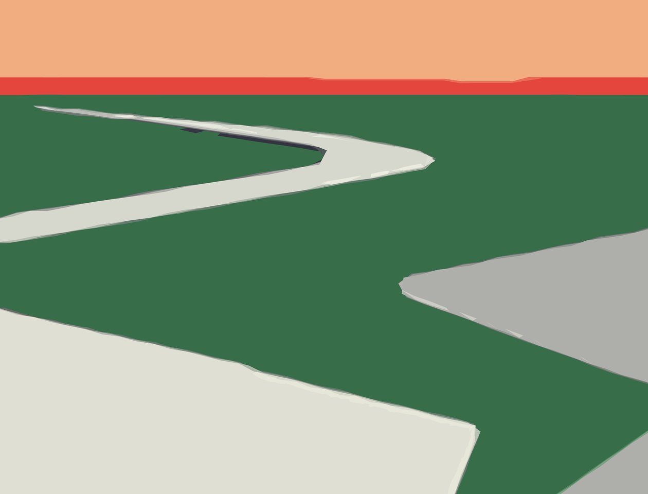 Horizon.Road, 2016, (ग प्रिंट) द्वारा एलेक्स कैमिंकर