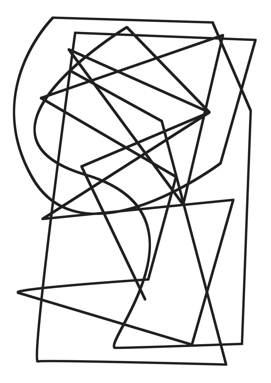 एक लाइन (पल्स), 2019, (ड्राइंग) द्वारा एलेक्स कैमिंकर