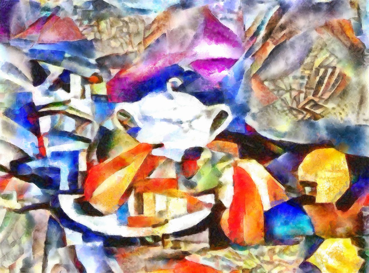 सफेद चायदानी, 2017, द्वारा एलेक्स कैमिंकर