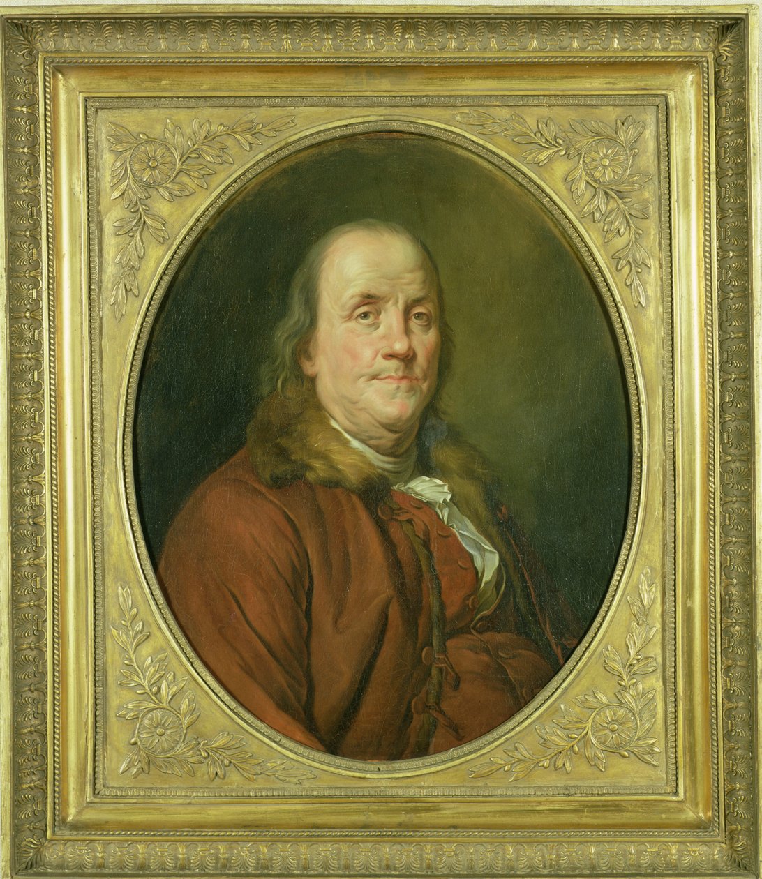 जोसफ सिफ्रेडे-डुप्लेसिस (1725-1802) c.1780-90 द्वारा एक चित्र के बाद बेंजामिन फ्रैंकलिन का चित्र द्वारा अलेक्जेंडर रोजलिन