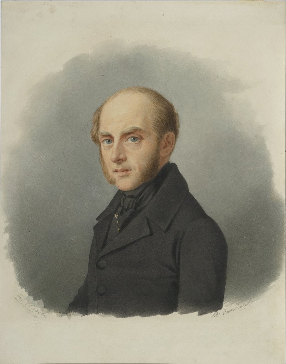 काउंट सर्गेई सेमेनोविच उवरोव का पोर्ट्रेट 1786-1855, 1840 के दशक की शुरुआत में द्वारा अलेक्जेंडर अलेक्सेयेविच वासिलीव्स्की