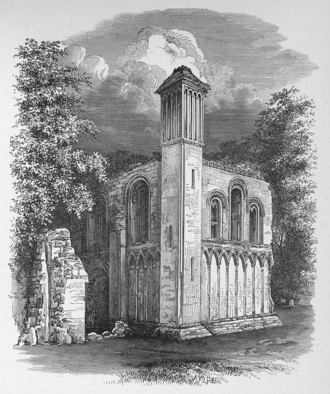 सेंट जोसेफ चैपल, उत्तर-पश्चिम से, ग्लासनबरी एबे, सी 1880, 1897 द्वारा अलेक्जेंडर फ्रांसिस लिडॉन