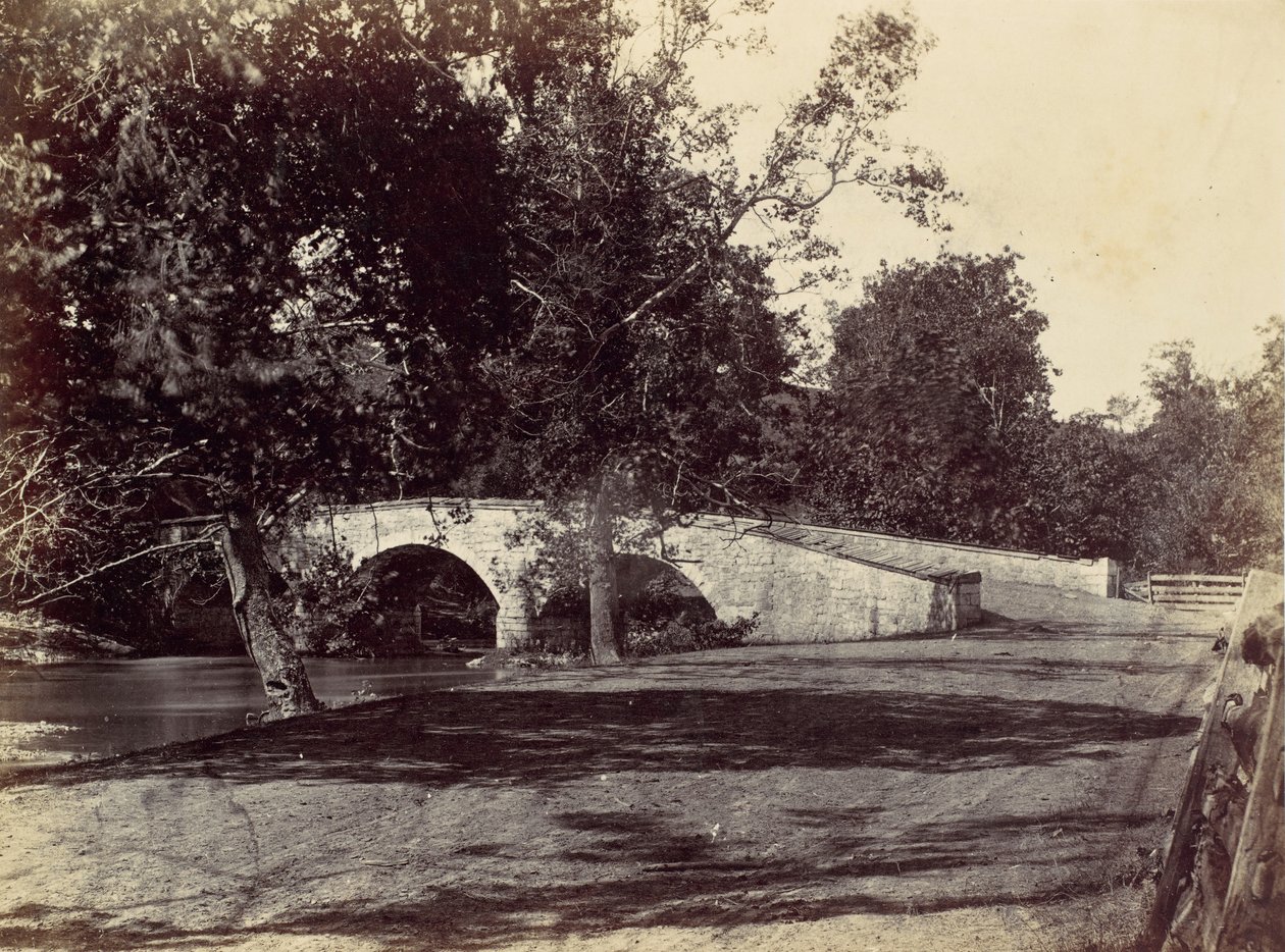 बर्नसाइड ब्रिज, एंटीयतम के उस पार, शार्प्सबर्ग के पास, नंबर 1, सितंबर 1862, 1862। द्वारा अलेक्जेंडर गार्डनर
