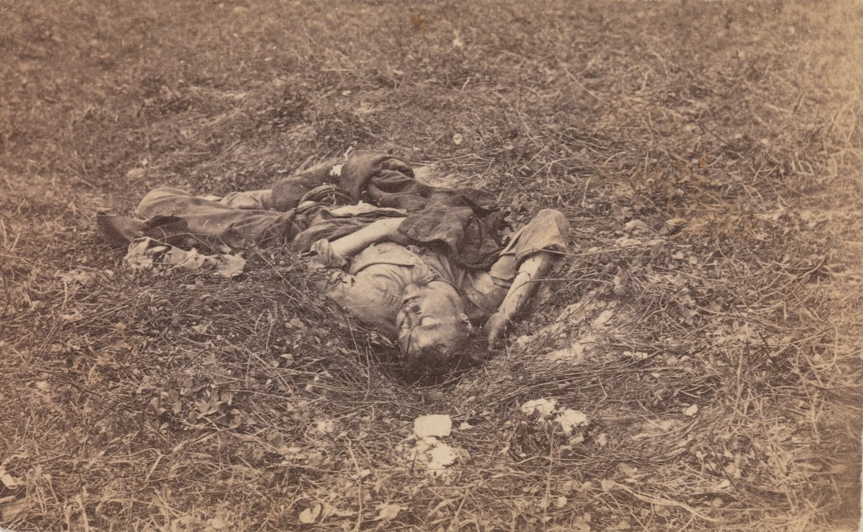 संघि सैनिक [Antietam पर युद्धक्षेत्र पर], सितम्बर 1862। द्वारा अलेक्जेंडर गार्डनर