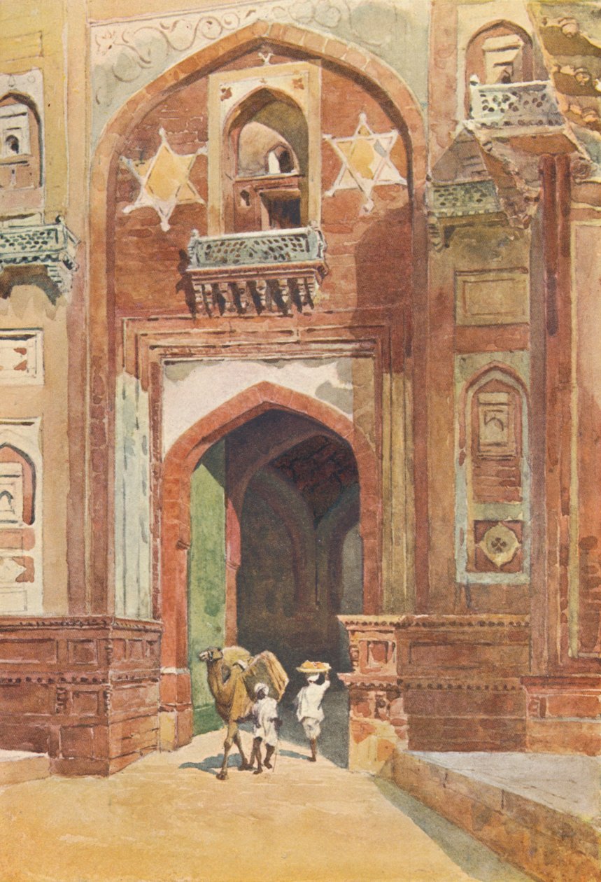 आगरा किला - दिल्ली गेट के अंदर, c1880 1905। द्वारा अलेक्जेंडर हेनरी हल्लम मरे