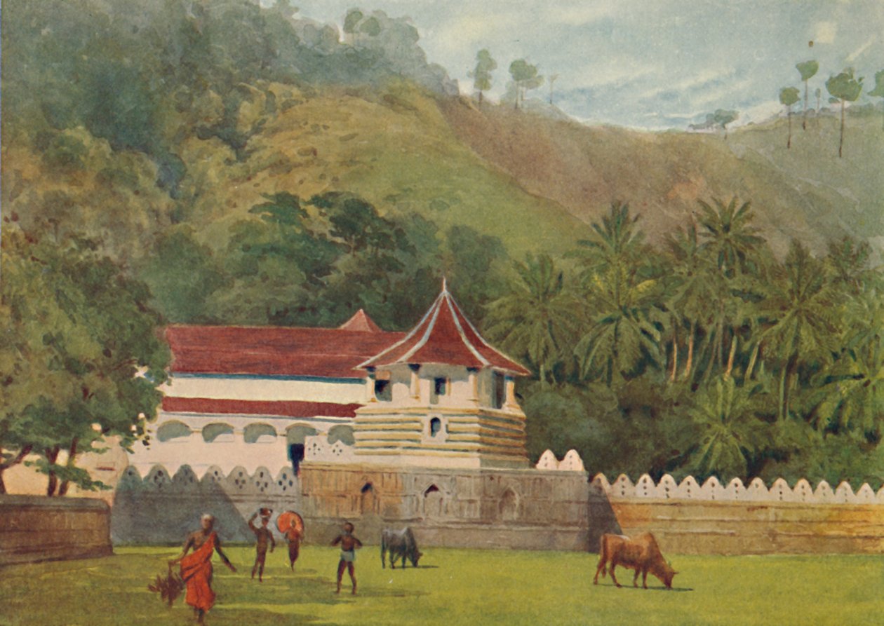 टोंड का मंदिर, कैंडी - बाहरी, c1880 1905। द्वारा अलेक्जेंडर हेनरी हल्लम मरे