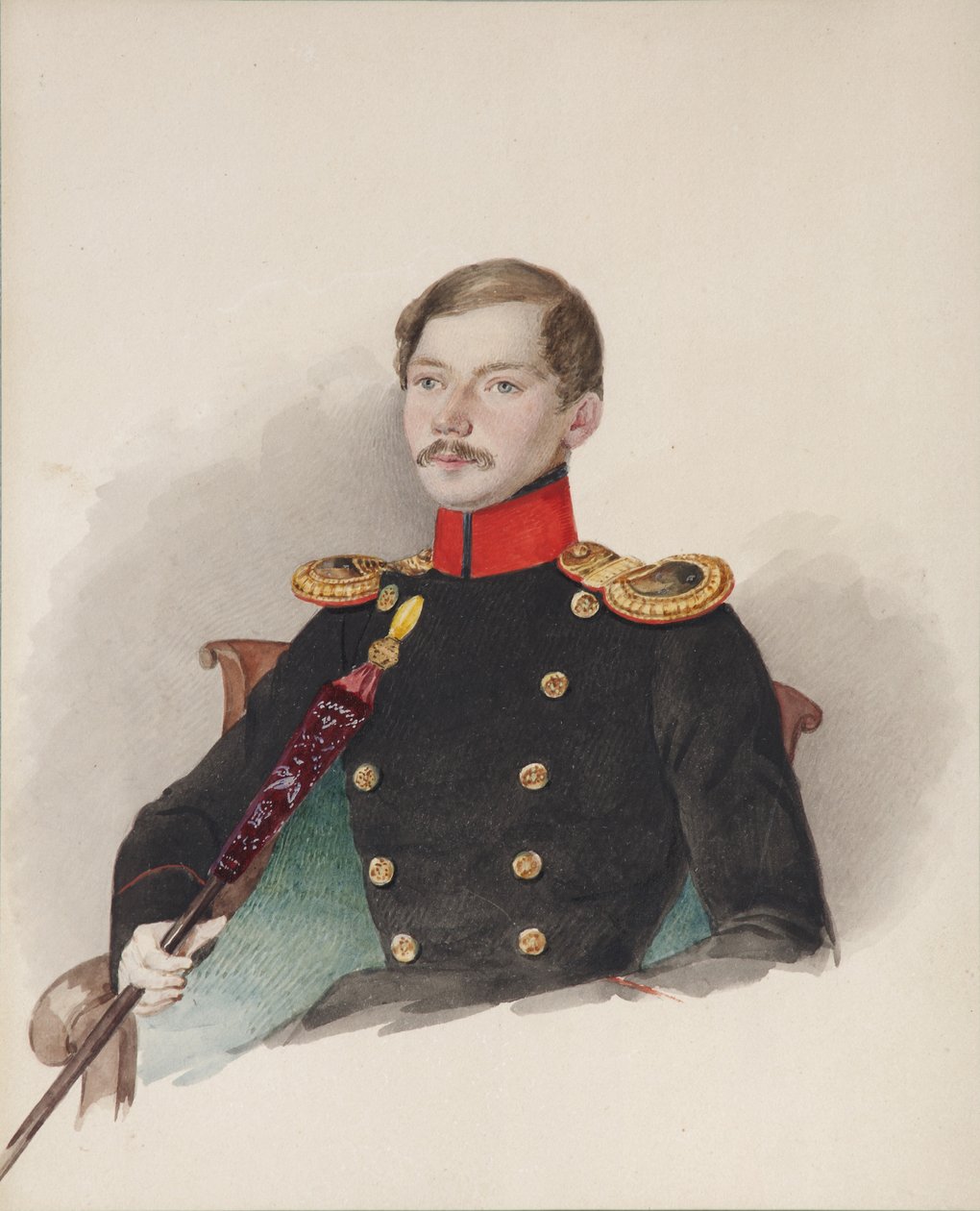 वसीली Vasilievich के पोर्ट्रेट एंजेलहार्ट 1814-1868, 1839-1840 द्वारा अलेक्जेंडर इवानोविच क्लुंडर