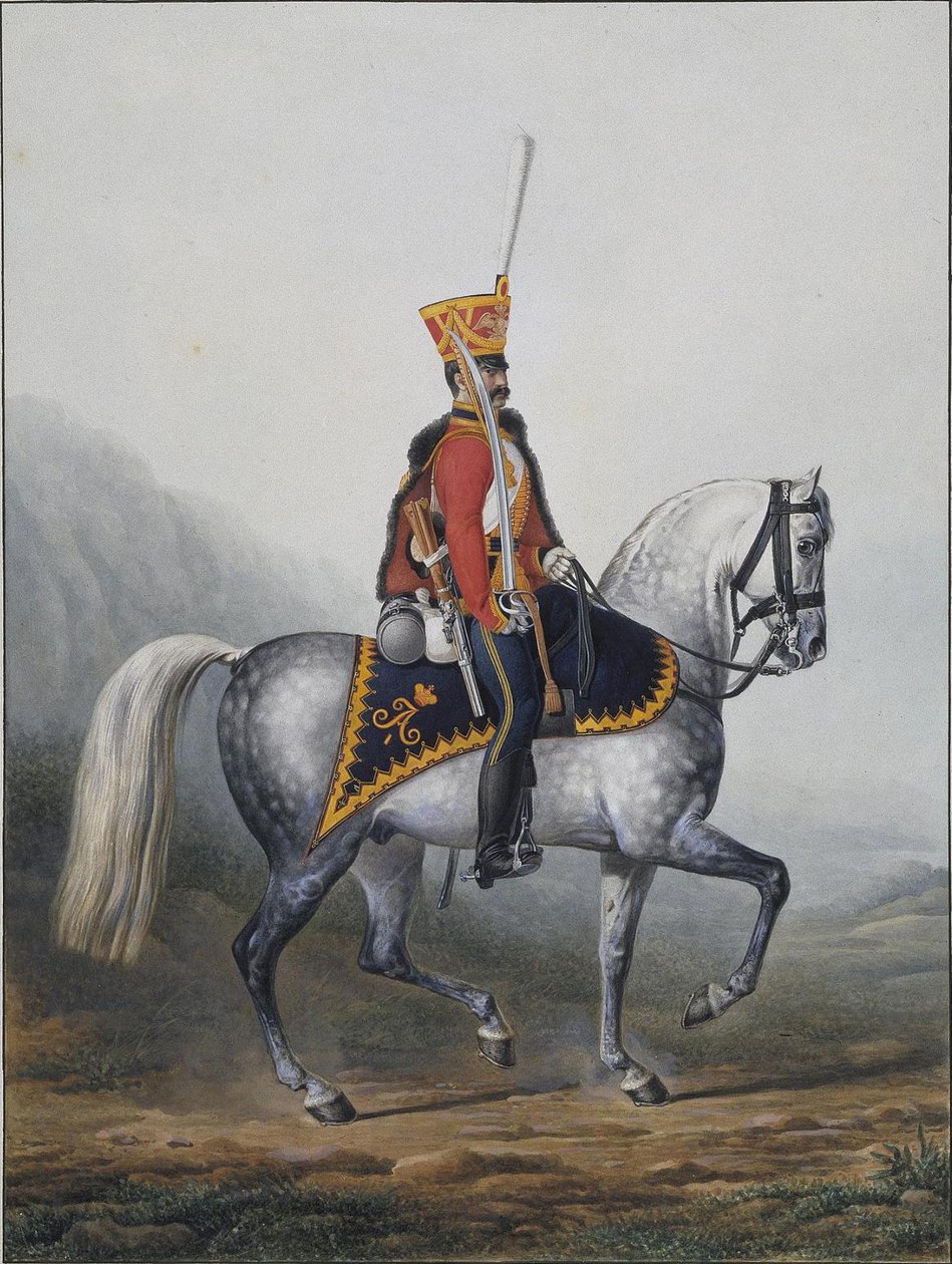 सोल्जर ऑफ द लाइफ-गार्ड्स हुसार रेजिमेंट, 1817-1824 द्वारा अलेक्जेंडर इवानोविच सॉवराइड