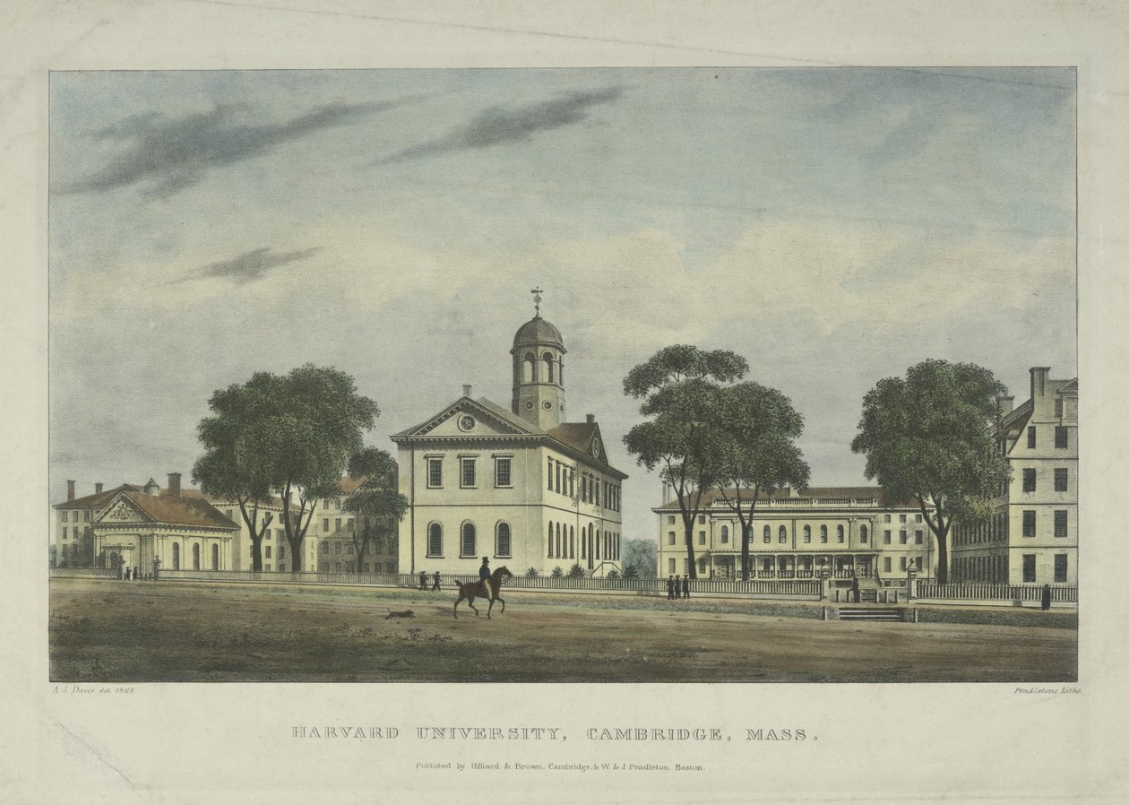हार्वर्ड विश्वविद्यालय, कैम्ब्रिज, मास।, 1828 द्वारा अलेक्जेंडर जैक्सन डेविस