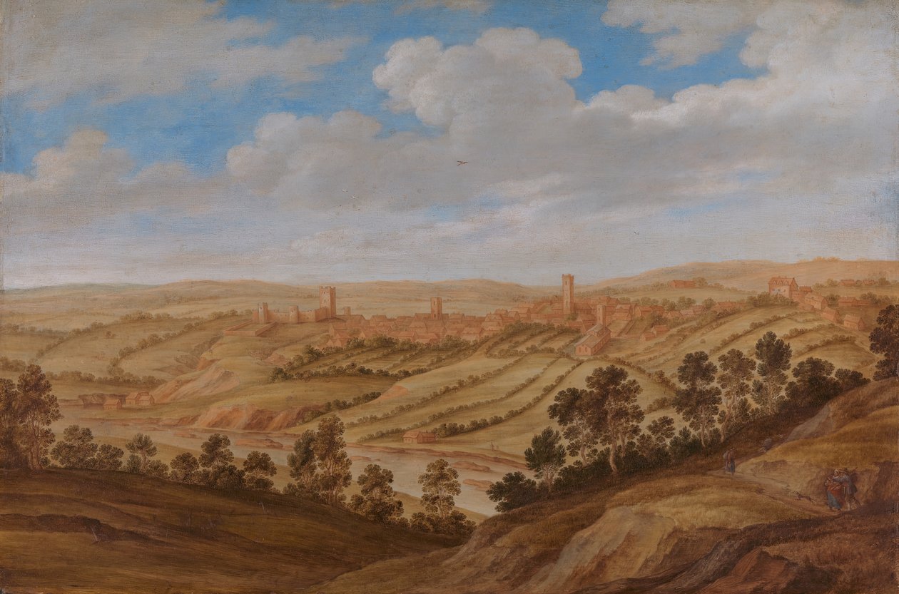 रिचमंड कैसल, यॉर्कशायर, 1639। द्वारा अलेक्जेंडर केरिंक्स