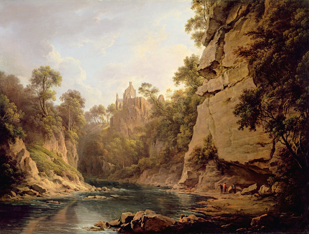 एडिनबर्ग के पास हॉथोरेंडेन कैसल, c.1820-22 द्वारा अलेक्जेंडर नसीम