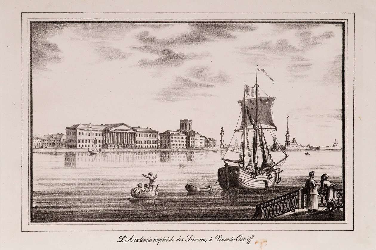 1820 के दशक में सेंट पीटर्सबर्ग की एकेडमी ऑफ साइंसेज श्रृंखला द्वारा अलेक्जेंडर प्लुचर