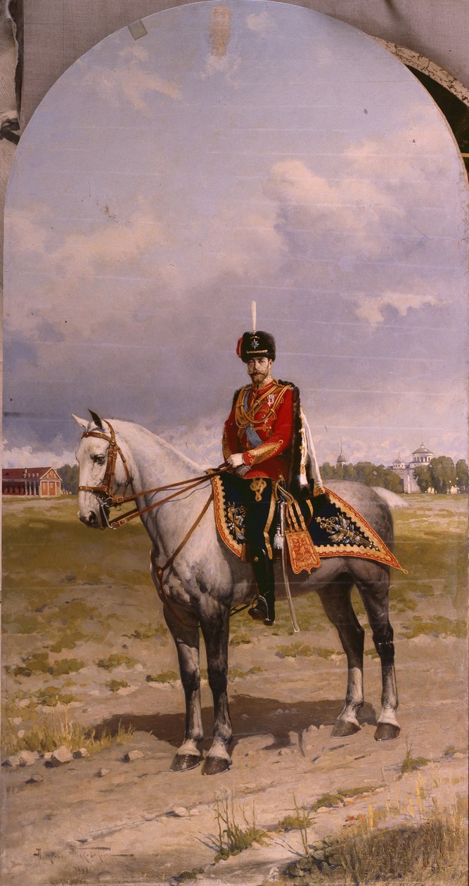 सम्राट निकोलस द्वितीय का पोर्ट्रेट 1868-1918, 1908 द्वारा अलेक्जेंडर व्लादिमीरोविच माकोवस्की