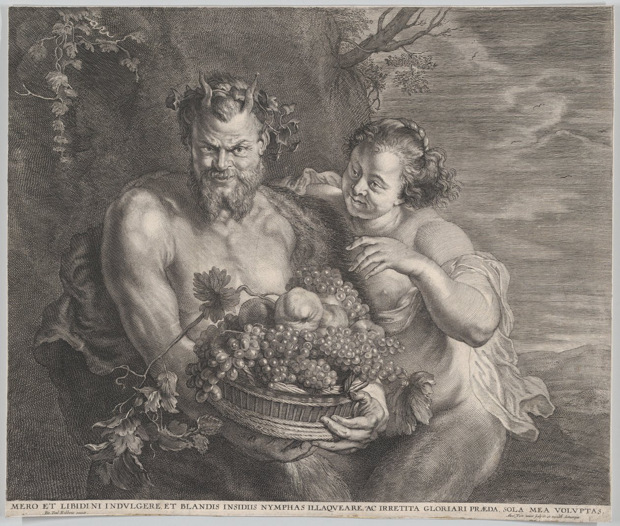 Satyr and Bacchante, ca. 1650-95.  द्वारा अलेक्जेंडर वोएट