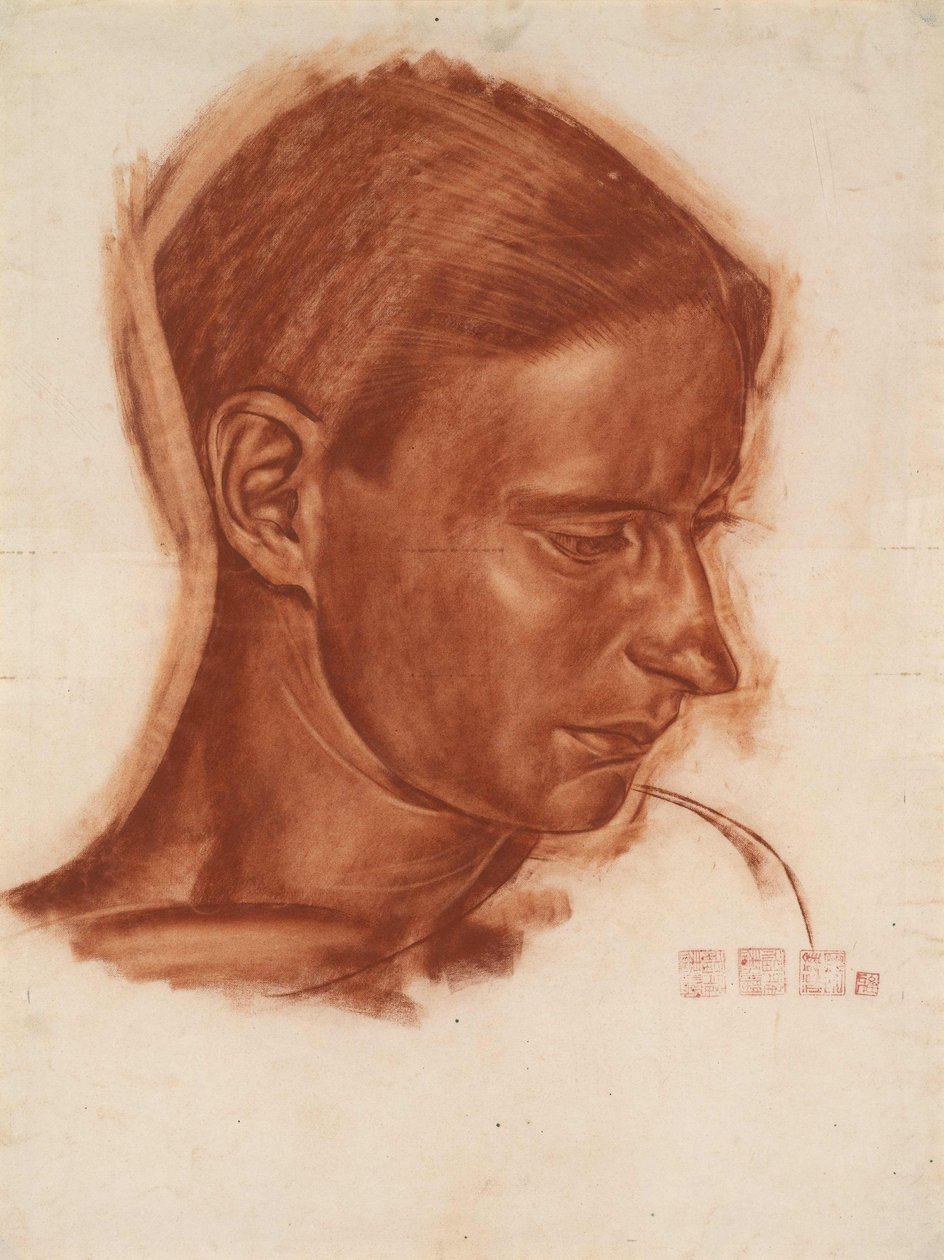 कलाकार वासिली शुखाव 1887-1973, एंड 1910 का चित्रण द्वारा अलेक्जेंडर येवगेनेविच याकोवलेव