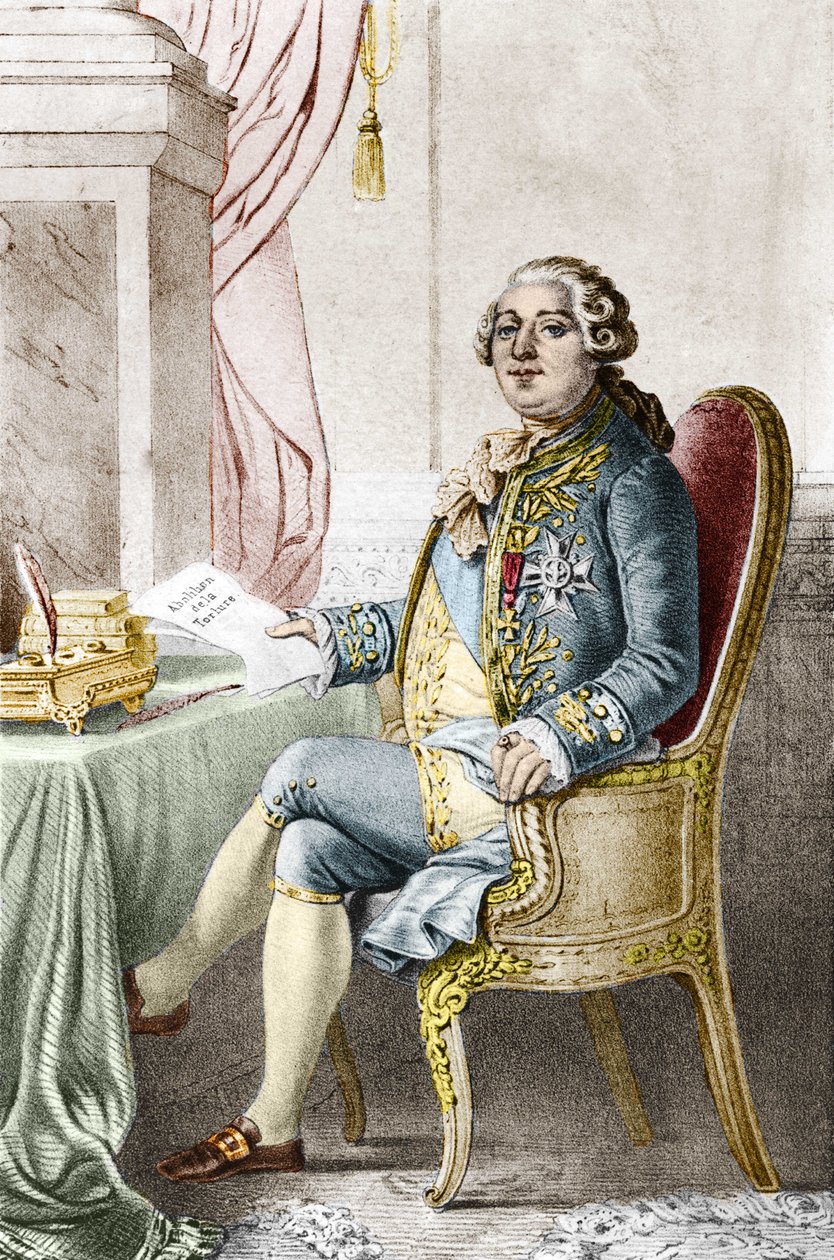 फ्रांस के राजा लुई सोलहवें (1754-1793) का पोर्ट्रेट। द्वारा अलेक्जेंड्रे (बाद में) लाचूची
