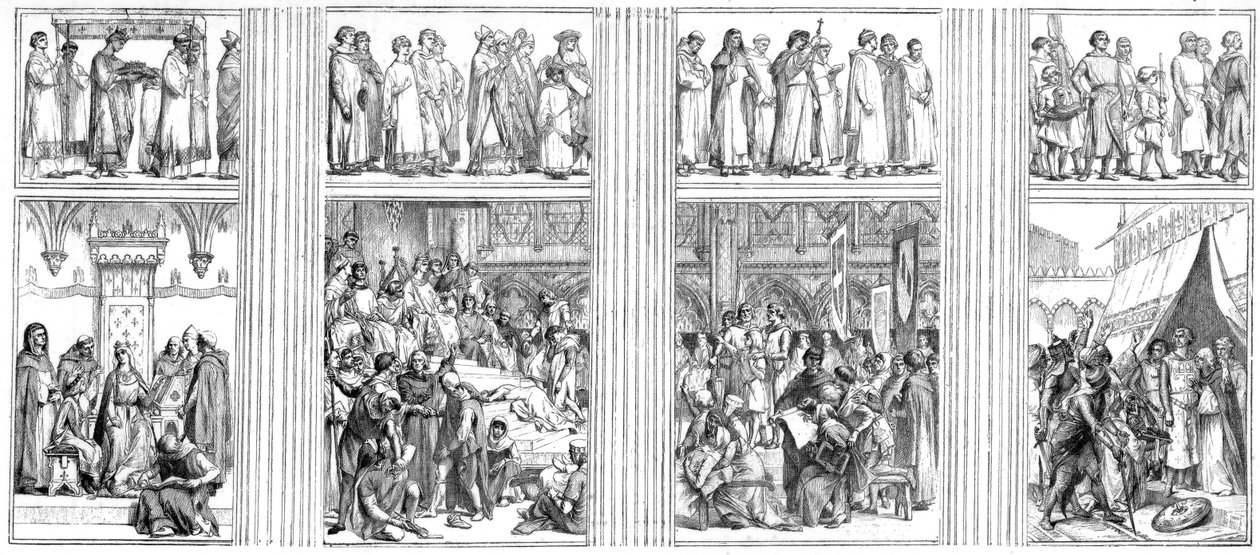 पेंथियन, पेरिस के बाएं भाग में पेंटिंग, c1880-1882। द्वारा अलेक्जेंड्रे काबनेल