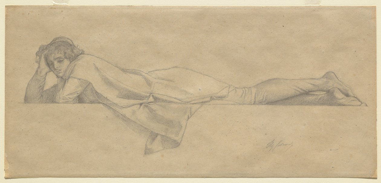 "ले पिटे फ्लोरेंटिन" के लिए अध्ययन, c.1853 द्वारा अलेक्जेंड्रे काबनेल