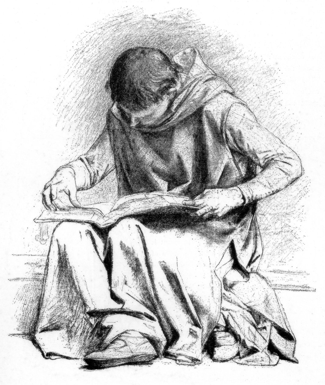 सेंट लुइस पेंथियन की शिक्षा के लिए अध्ययन, c1880-1882। द्वारा अलेक्जेंड्रे काबनेल