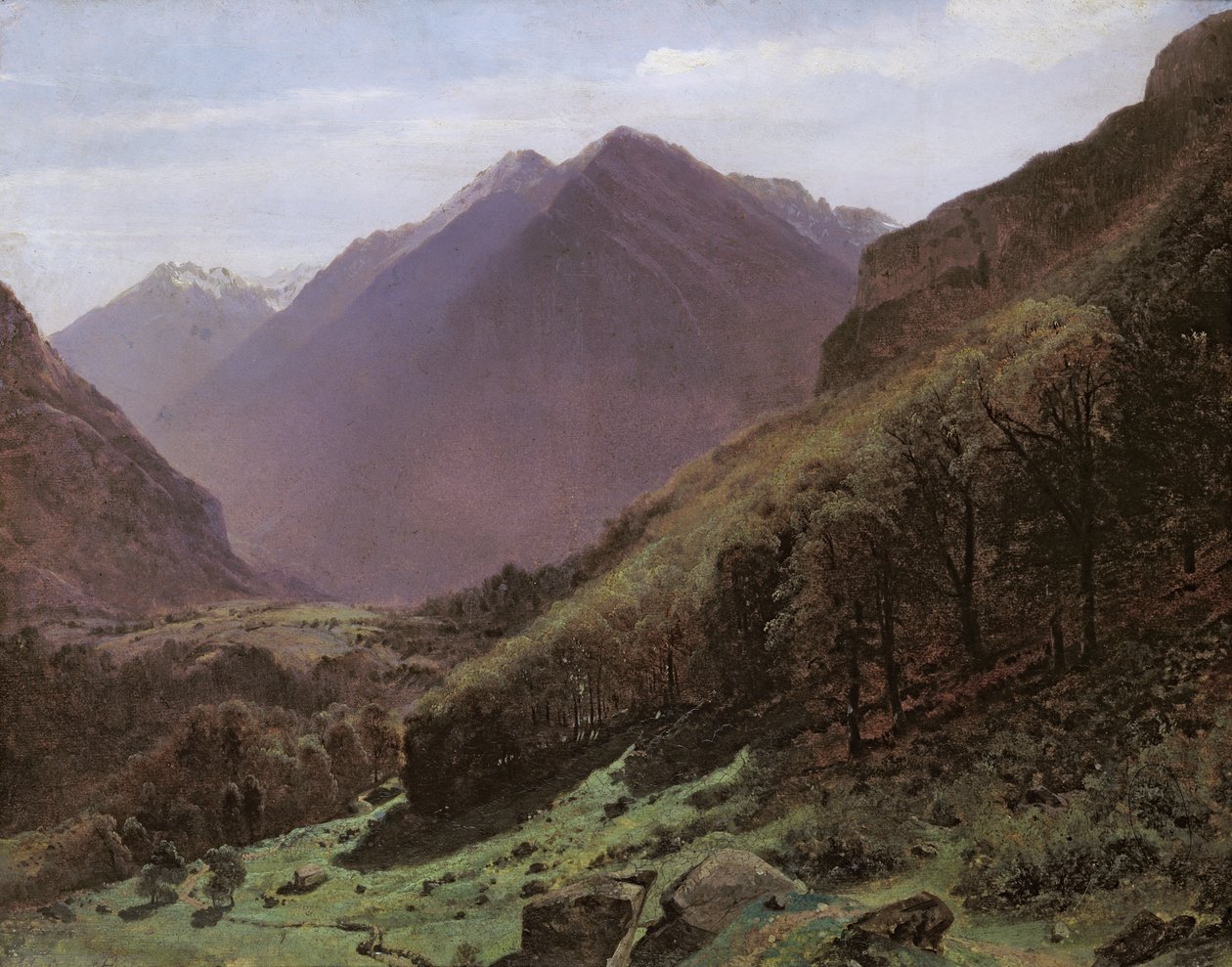 माउंटेन स्टडी, c.1840-43 द्वारा अलेक्जेंड्रे कैलामे