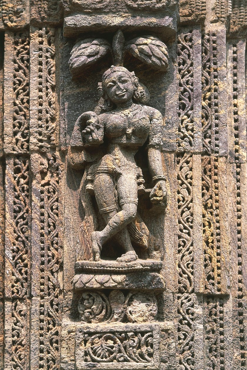 डांसर, डांसिंग हॉल में राहत (नाता मंदिर), सूर्य का मंदिर (यूनेस्को विश्व विरासत सूची .) द्वारा अलेक्जेंड्रे गेब्रियल (बाद में) डीकैंप्स
