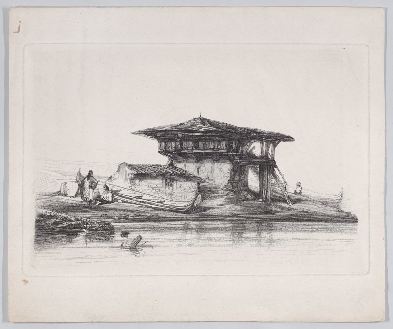 स्मिर्ना में एक घर, 1839। द्वारा अलेक्जेंड्रे गेब्रियल डिकैम्प्स