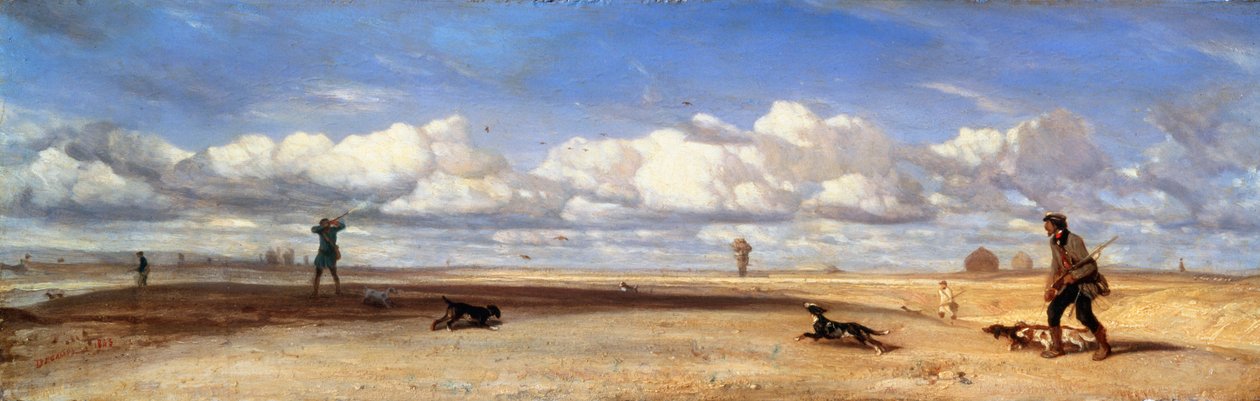 डक हंटर्स, 1843। द्वारा अलेक्जेंड्रे गेब्रियल डिकैम्प्स