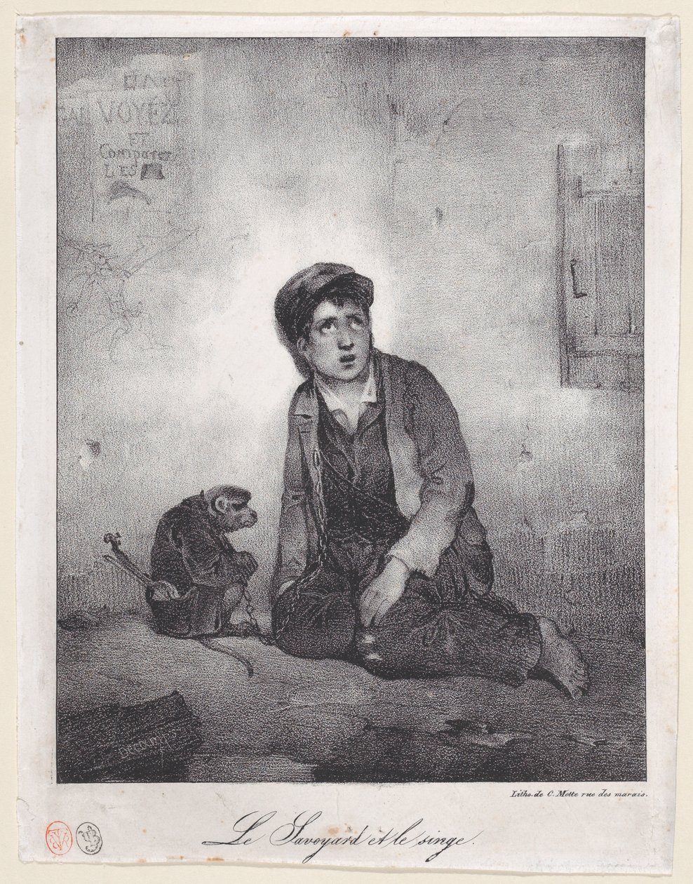 द बॉय फ्रॉम सेवॉय एंड हिज मंकी, 1823। द्वारा अलेक्जेंड्रे गेब्रियल डिकैम्प्स