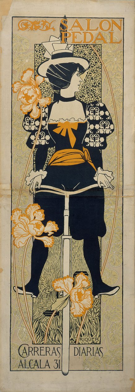 सैलून पेडल विज्ञापन पोस्टर, 1897 द्वारा अलेक्जेंड्रे डी रिकर