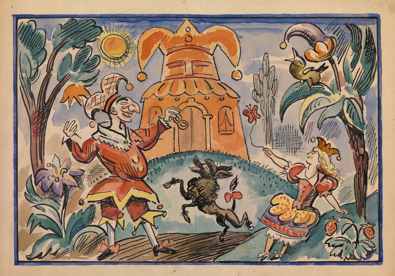 पेट्रुश्का और स्टेपका-रस्ट्रेपका के युद्ध के लिए इवगेनी श्वार्ट्ज, 1925 द्वारा चित्रण द्वारा अलेक्सी अलेक्जेंड्रोविच राडकोव