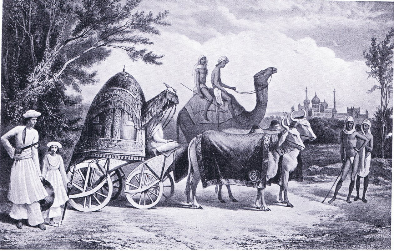 1857 ई। के अंतिम राजा का हरम गाड़ी द्वारा एलेक्सिस, प्रिंस सोल्टीकॉफ