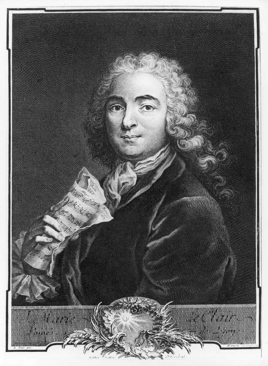 जीन-मैरी लेक्लेयर का चित्रण (1697-1764) एल्कोर्स द्वारा उत्कीर्ण एल्डर, 1741 (उत्कीर्णन) (bw फोटो) द्वारा एलेक्सिस लोइर