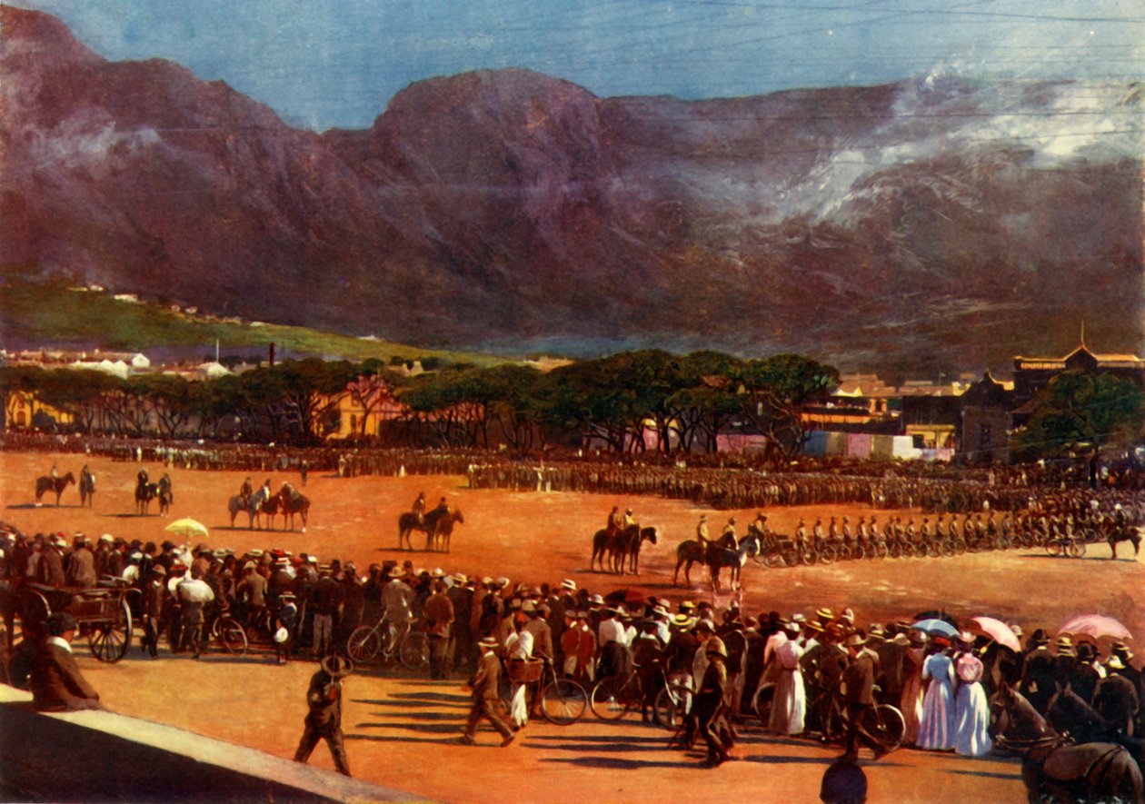 परेड ग्राउंड केप टाउन में केप टाउन गार्ड की मस्टर, 12 जनवरी, 1901, 1901 द्वारा अल्फ एस होस्किंग