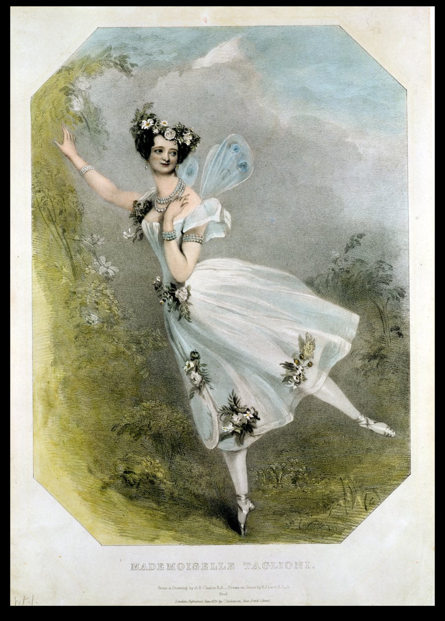 Cesare Bossi, C.1830 द्वारा &39;फ्लेयर एट ज़ेफायर&39; में मैरी टैग्लियोनी (1804-84) द्वारा अल्फ्रेड एडवर्ड चैलन