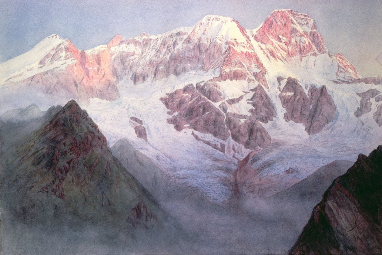 Alagna के ऊपर से Sunrise पर मोंटे रोजा द्वारा अल्फ्रेड गिब्सन विलियम