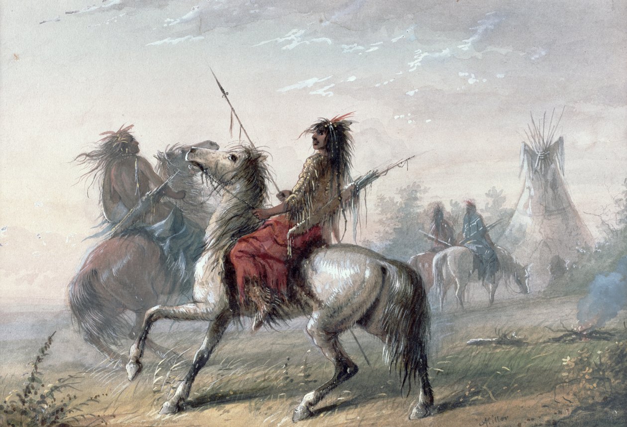 नाग भारतीय, 1837 द्वारा अल्फ्रेड जैकब मिलर