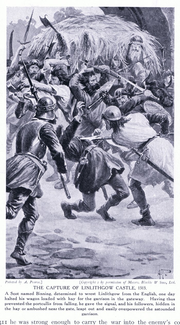 लिनलिथगो कैसल AD1313, 1920 का कब्जा द्वारा अल्फ्रेड पीयर्स