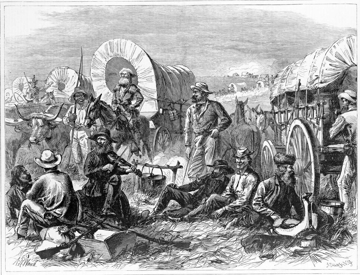 मैदानों के तीर्थयात्री, पब। 1871 द्वारा अल्फ्रेड रुडोल्फ वुड