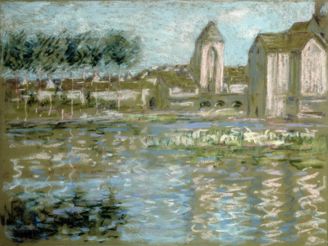 Moret-sur-Loing, c.1890 (पेस्टल) द्वारा अल्फ्रेड सिसली
