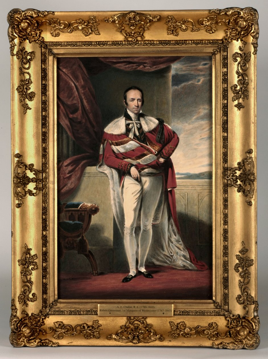 रॉबर्ट ग्रोसवेनोर, द्वितीय अर्ल ग्रोसवेनर, c.1820 (कागज पर wc und bodycolour) का चित्र (देखें 328881 जोड़ी के लिए) द्वारा अल्फ्रेड एडवर्ड चैलन