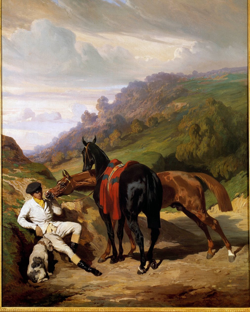 सफेद बालक और उसके घोड़े अल्फ्रेड डी ड्रेक्स (1810-1860) द्वारा पेंटिंग। 19 वीं सदी। निजी संग्रह द्वारा अल्फ्रेड डेड्रेक्स