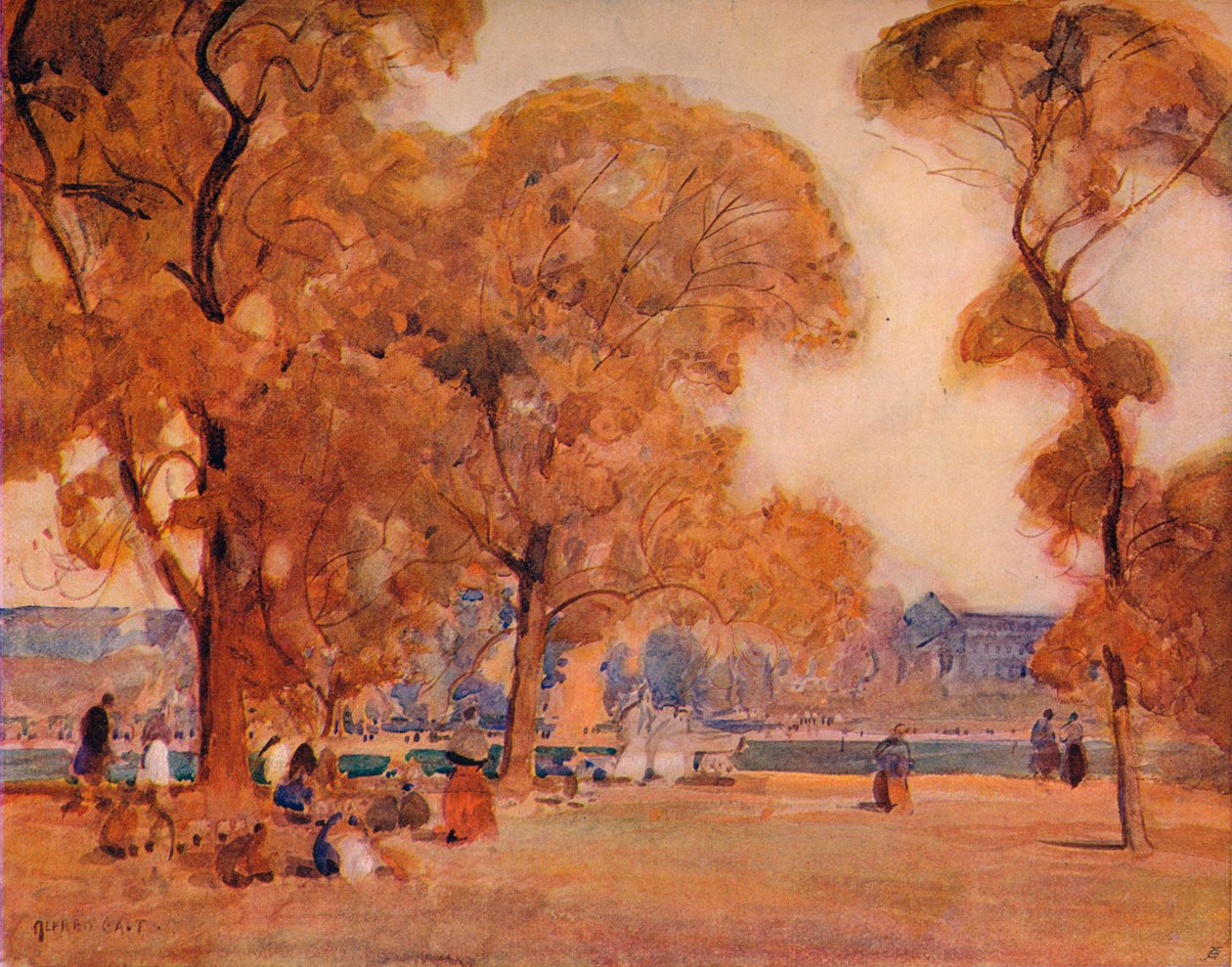 द पार्क में, c1864-1906, 1906। द्वारा अल्फ्रेड पूर्व