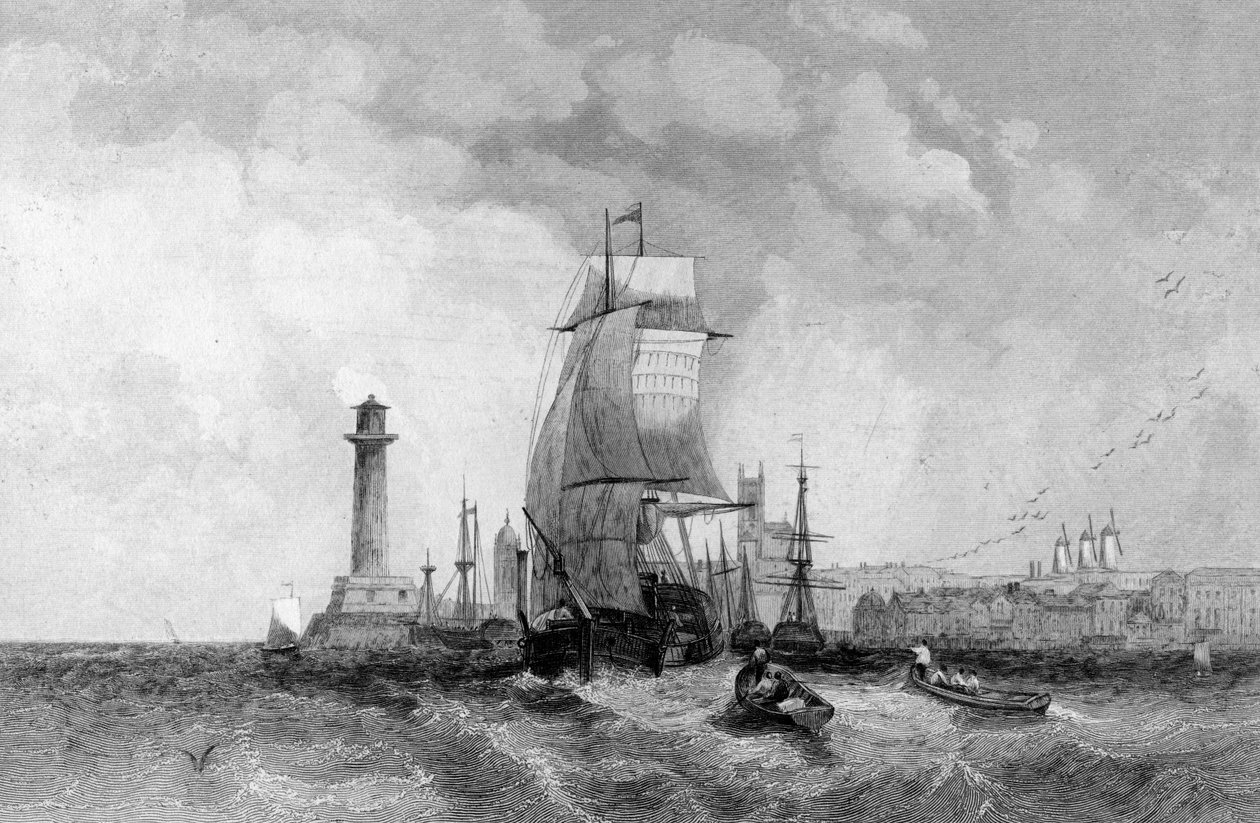 Margate, केंट, हेनरी वालिस द्वारा उत्कीर्ण, c.1830 द्वारा अल्फ्रेड गोमर्सल विकर्स