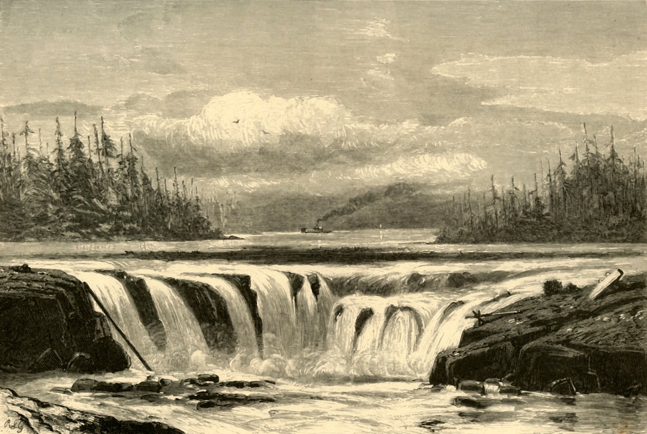 विलमेट का जलप्रपात, 1872। द्वारा अल्फ्रेड हैराली