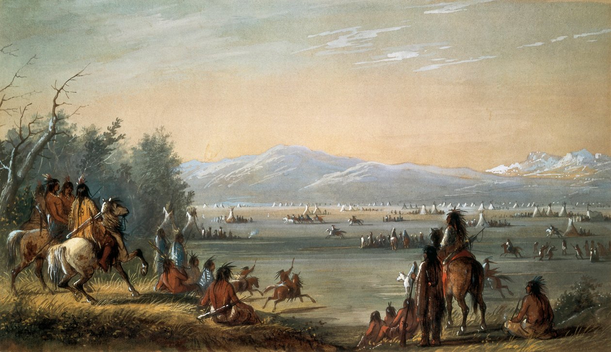 एक भारतीय गांव। अल्फ्रेड जैकब मिलर द्वारा काम (1810-1874) द्वारा अल्फ्रेड जैकब मिलर