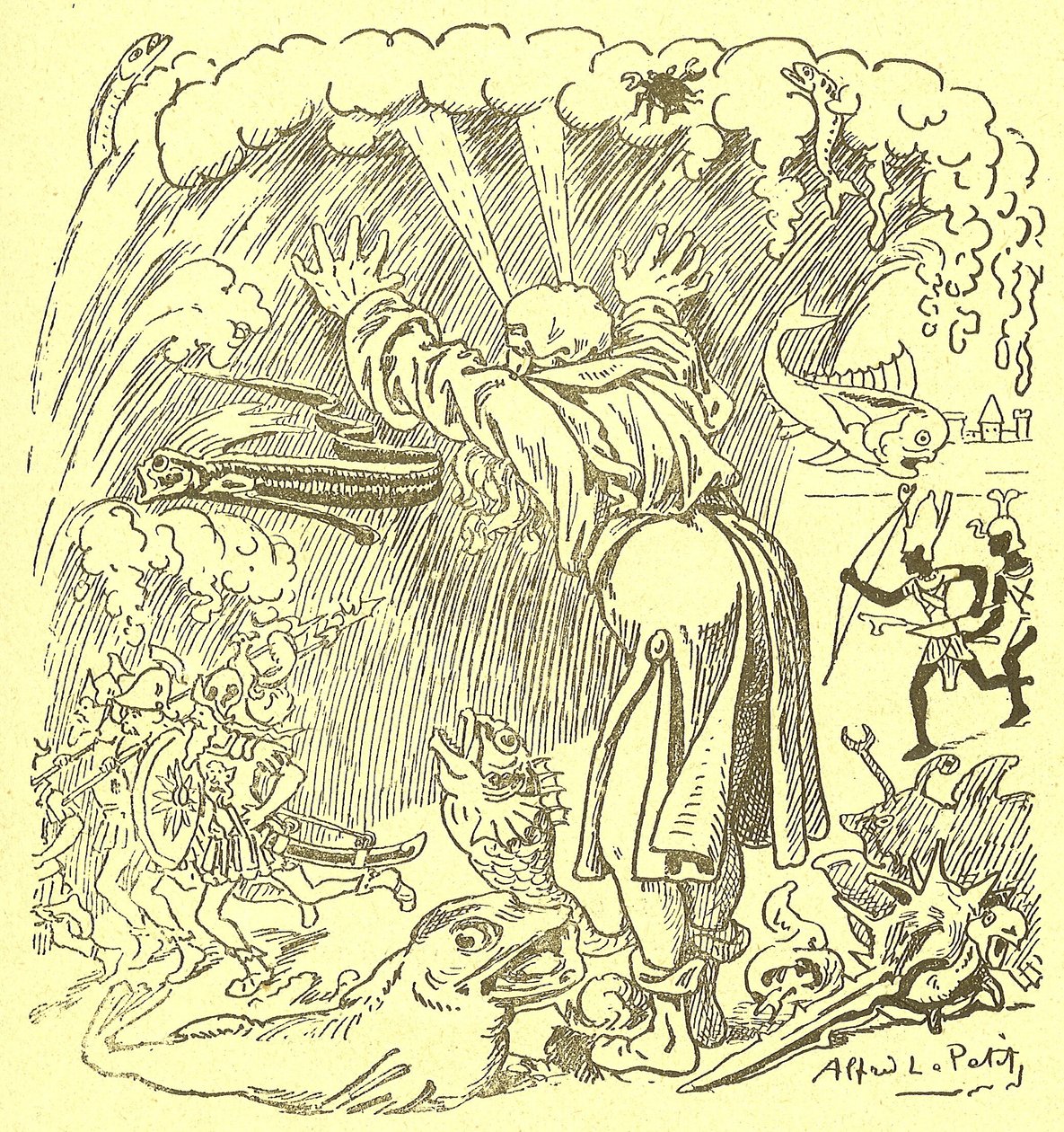 ग्रॉस-जीन एट सन क्योर में अल्फ्रेड ले पीट (1841-1909) का चित्रण द्वारा अल्फ्रेड ले पेटिट