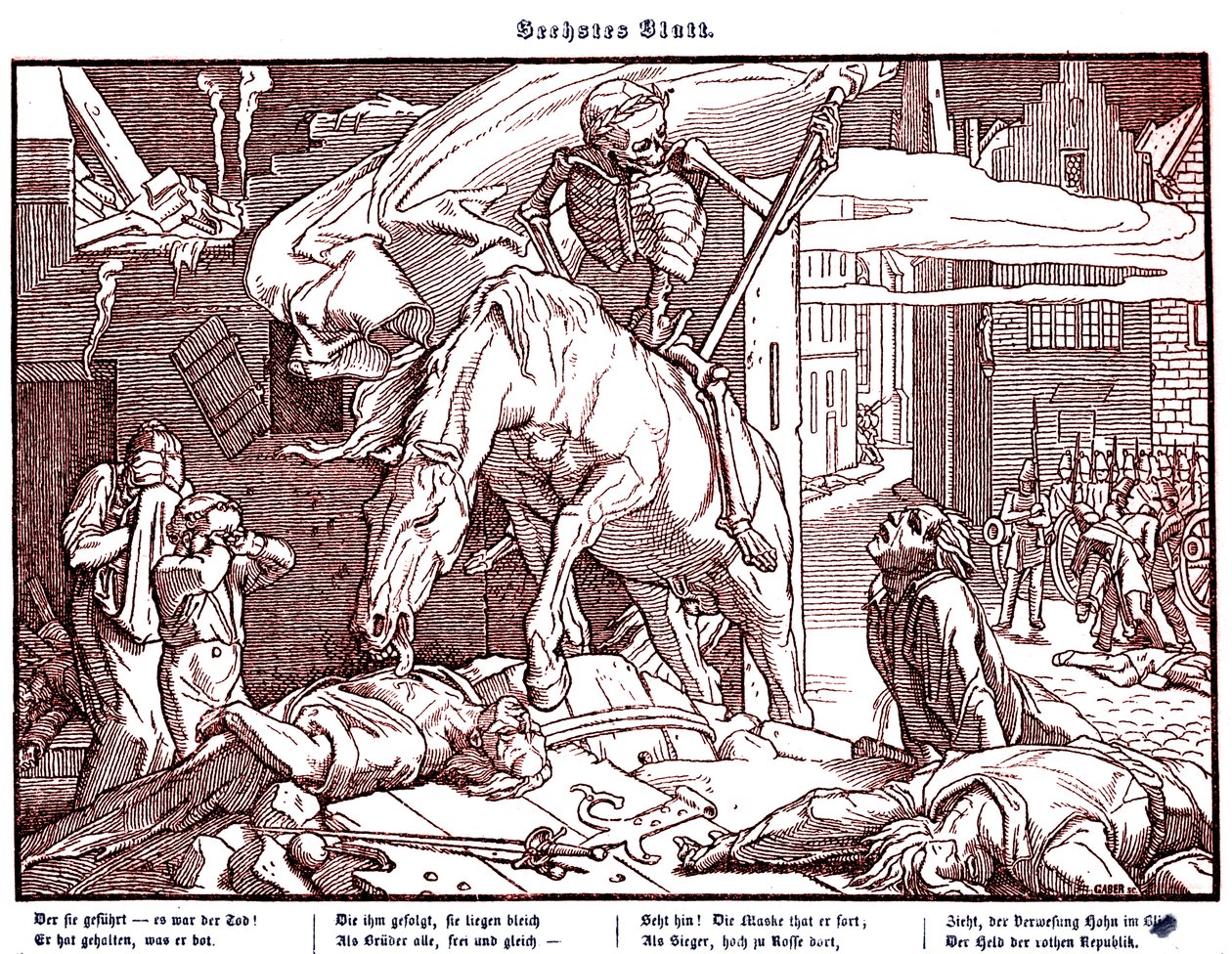 Totentanz 1848: एक गणतंत्र नायक के रूप में मृत्यु Death द्वारा अल्फ्रेड रिटेल