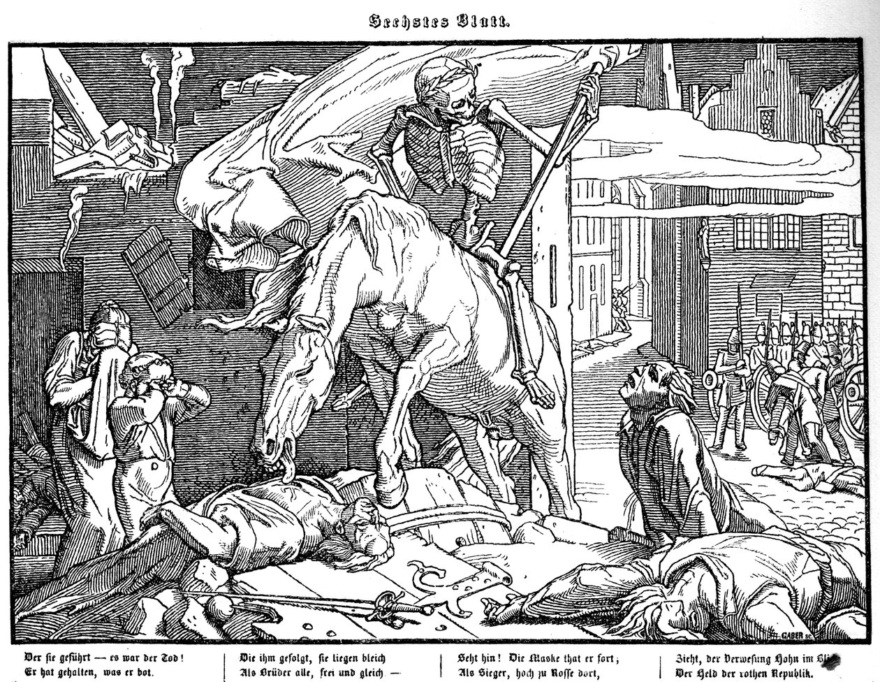 Totentanz 1848: एक गणतंत्र नायक के रूप में मृत्यु Death द्वारा अल्फ्रेड रिटेल